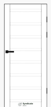 Двері Syndicat Doors PVC 103 Емалія бьянко сатинове скло